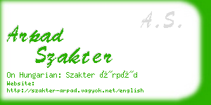 arpad szakter business card